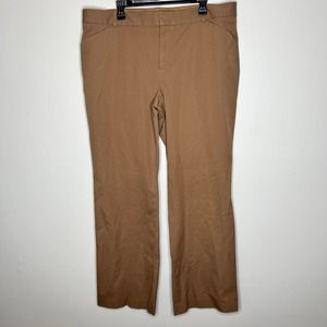 GAP Khakis Chino Pants 20L Tan High Rise Modern Fit Flare Stretch Flat Front